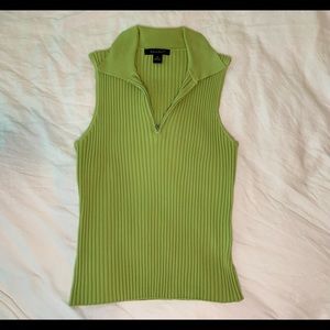 Lime green ribbed tank
